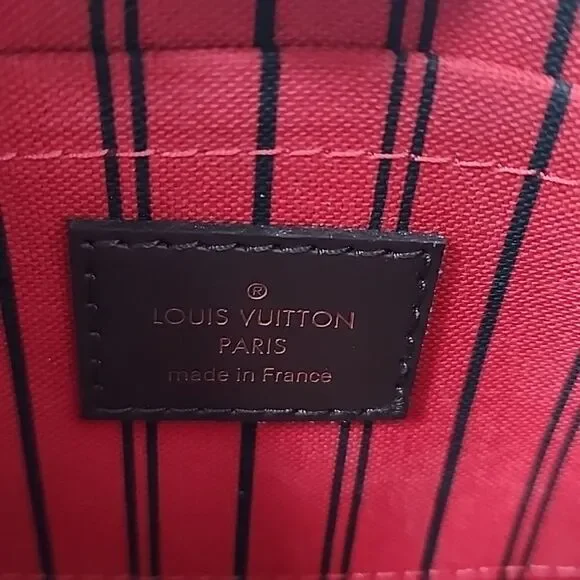 NEW Authentic Louis Vuitton Damier Ebene Neverfull PM Purse Bag Tote & Pouch - Picture 14 of 15